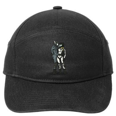 Motorcyclist Couple 7-Panel Snapback Hat