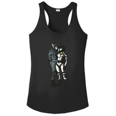 Motorcyclist Couple Ladies PosiCharge Competitor Racerback Tank
