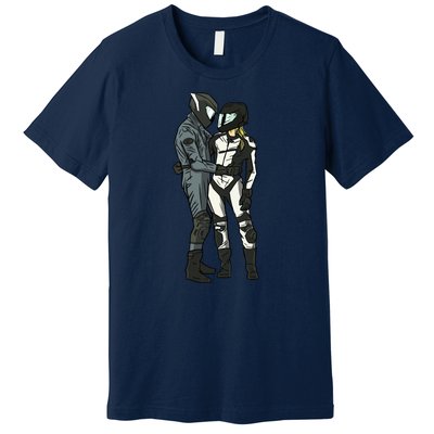 Motorcyclist Couple Premium T-Shirt