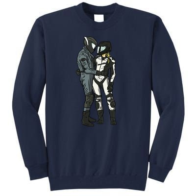 Motorcyclist Couple Tall Sweatshirt