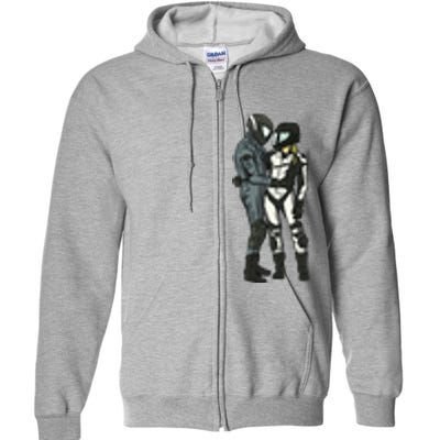 Motorcyclist Couple Full Zip Hoodie