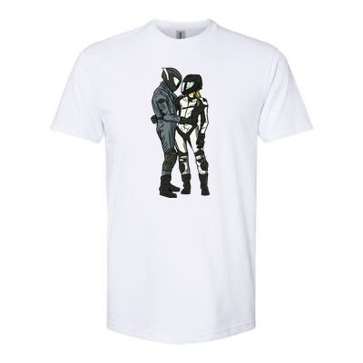 Motorcyclist Couple Softstyle® CVC T-Shirt