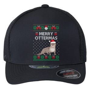 Merry Ottermas Ugly Christmas Sweaters Cool Gift Flexfit Unipanel Trucker Cap