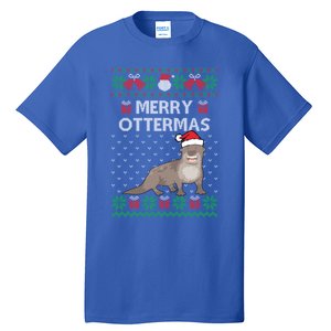 Merry Ottermas Ugly Christmas Sweaters Cool Gift Tall T-Shirt