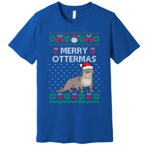 Merry Ottermas Ugly Christmas Sweaters Cool Gift Premium T-Shirt