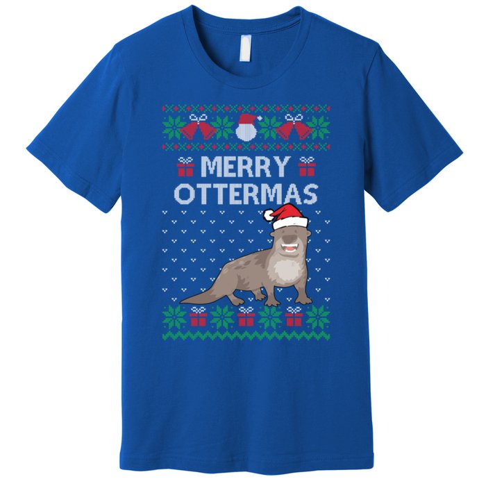 Merry Ottermas Ugly Christmas Sweaters Cool Gift Premium T-Shirt