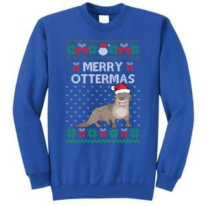 Merry Ottermas Ugly Christmas Sweaters Cool Gift Tall Sweatshirt