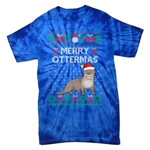 Merry Ottermas Ugly Christmas Sweaters Cool Gift Tie-Dye T-Shirt