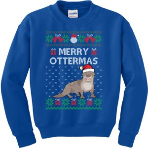 Merry Ottermas Ugly Christmas Sweaters Cool Gift Kids Sweatshirt