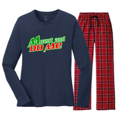 Mount and Do Me Women's Long Sleeve Flannel Pajama Set 