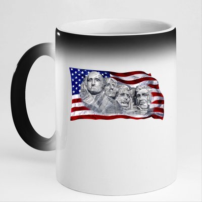 Mount Rushmore 11oz Black Color Changing Mug