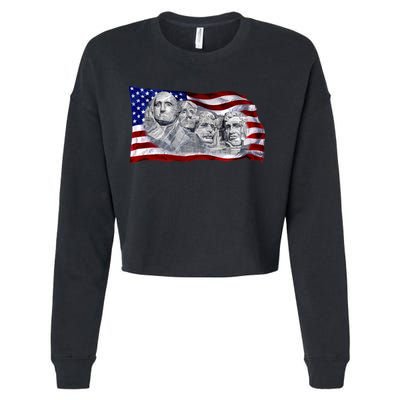 Mount Rushmore Cropped Pullover Crew