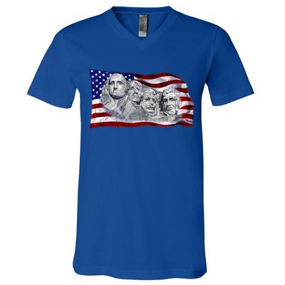 Mount Rushmore V-Neck T-Shirt