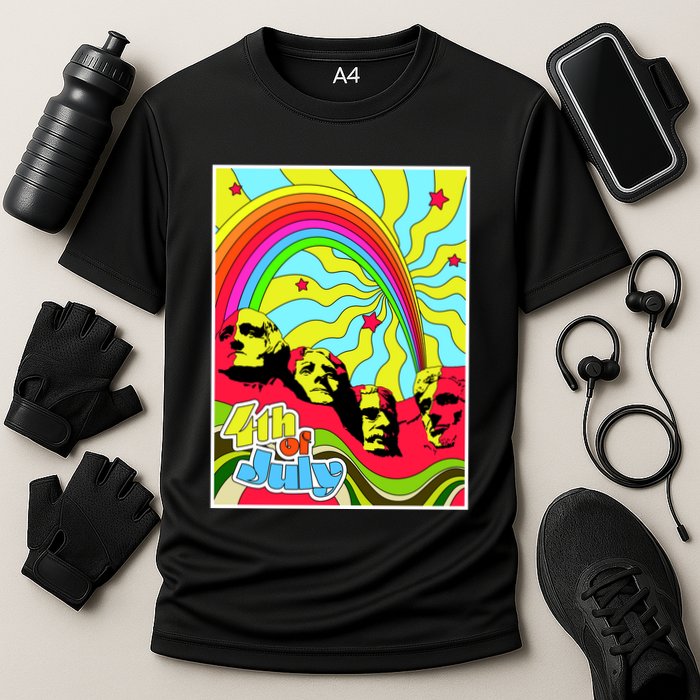 Mount Rushmore 4th of July Abstract Performance Shirt