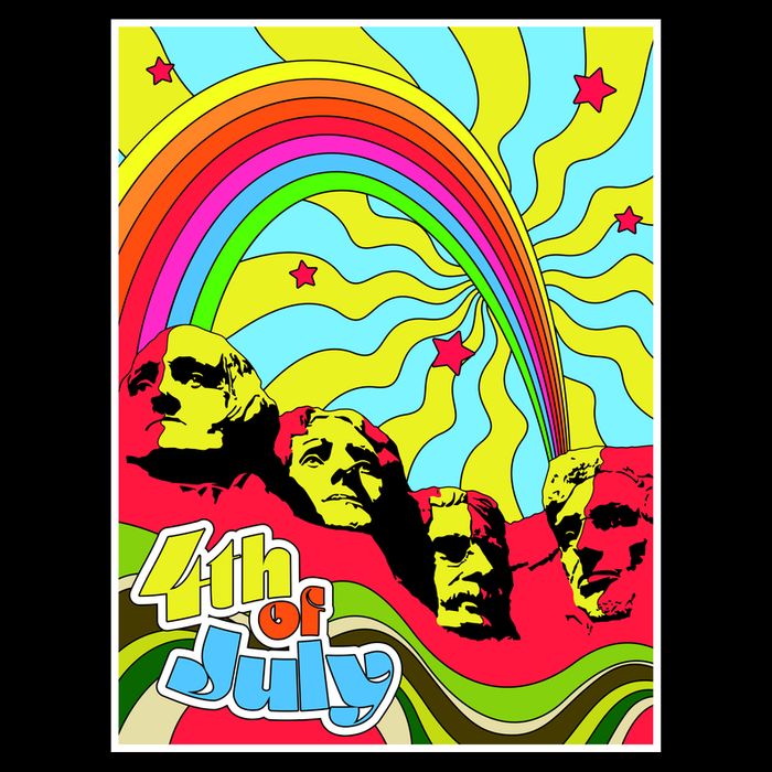 Mount Rushmore 4th of July Abstract Performance Shirt