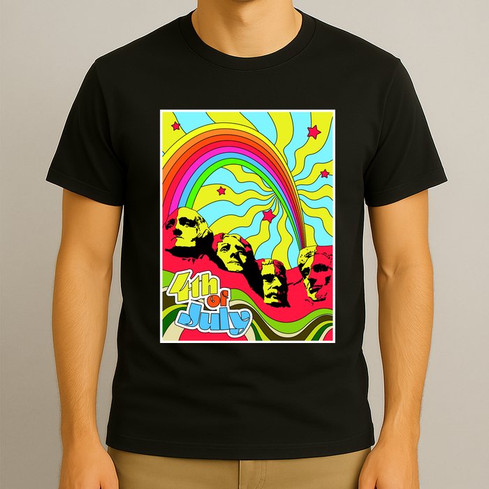 Mount Rushmore 4th of July Abstract T-Shirt