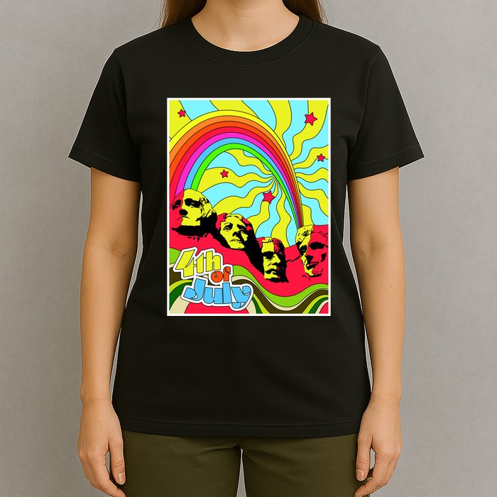 Mount Rushmore 4th of July Abstract T-Shirt