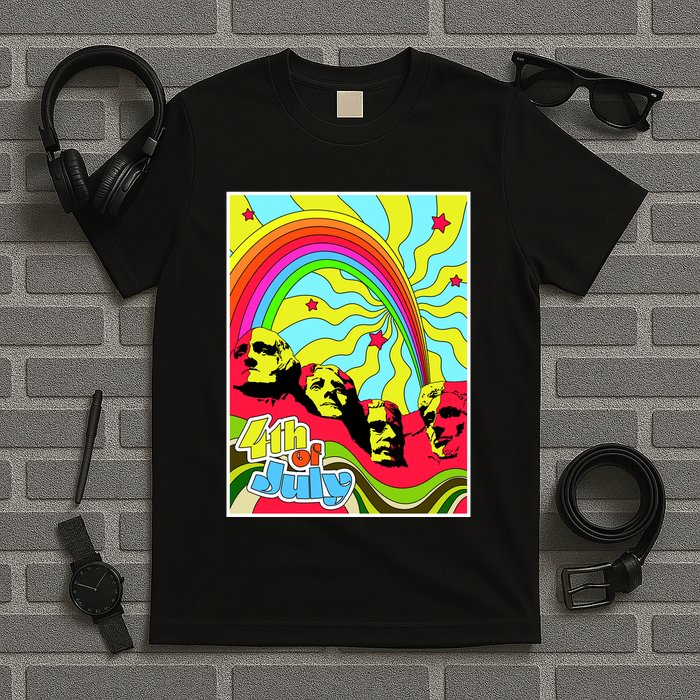 Mount Rushmore 4th of July Abstract T-Shirt