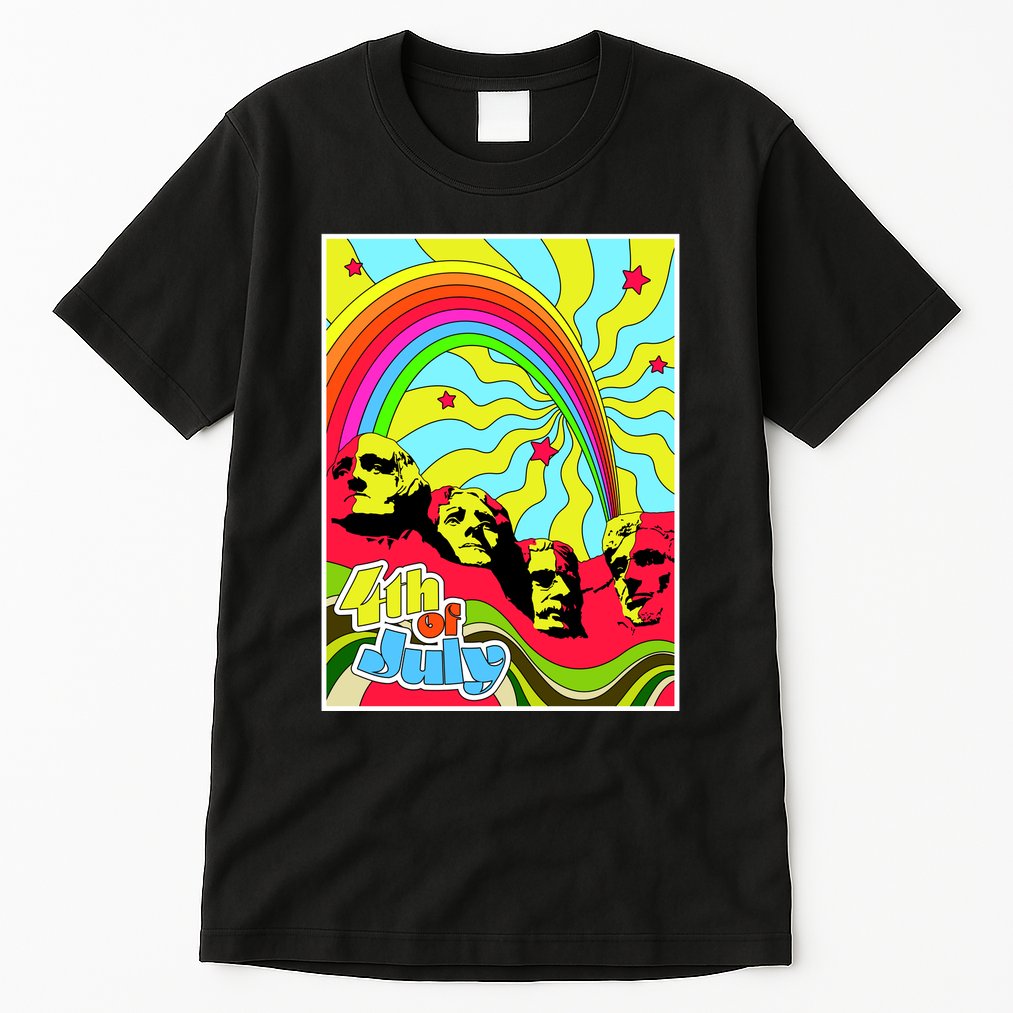 Mount Rushmore 4th of July Abstract Tall T-Shirt