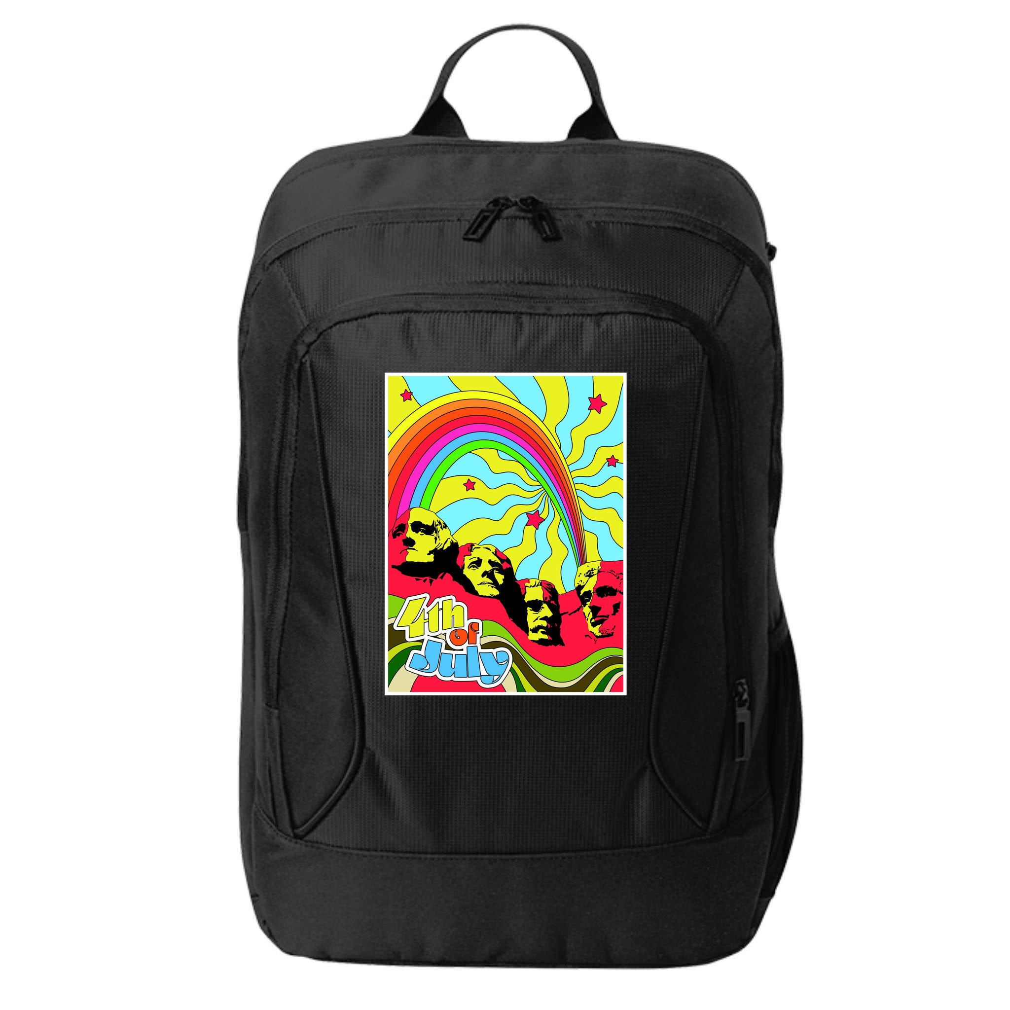 Mount Rushmore 4th of July Abstract City Backpack