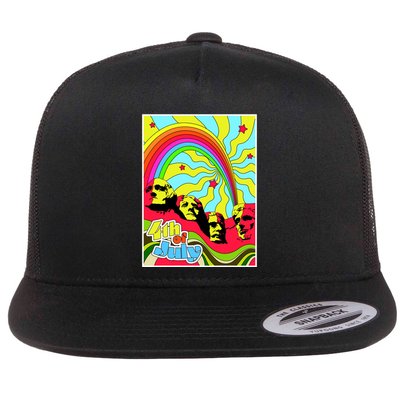 Mount Rushmore 4th of July Abstract Flatbill Hat
