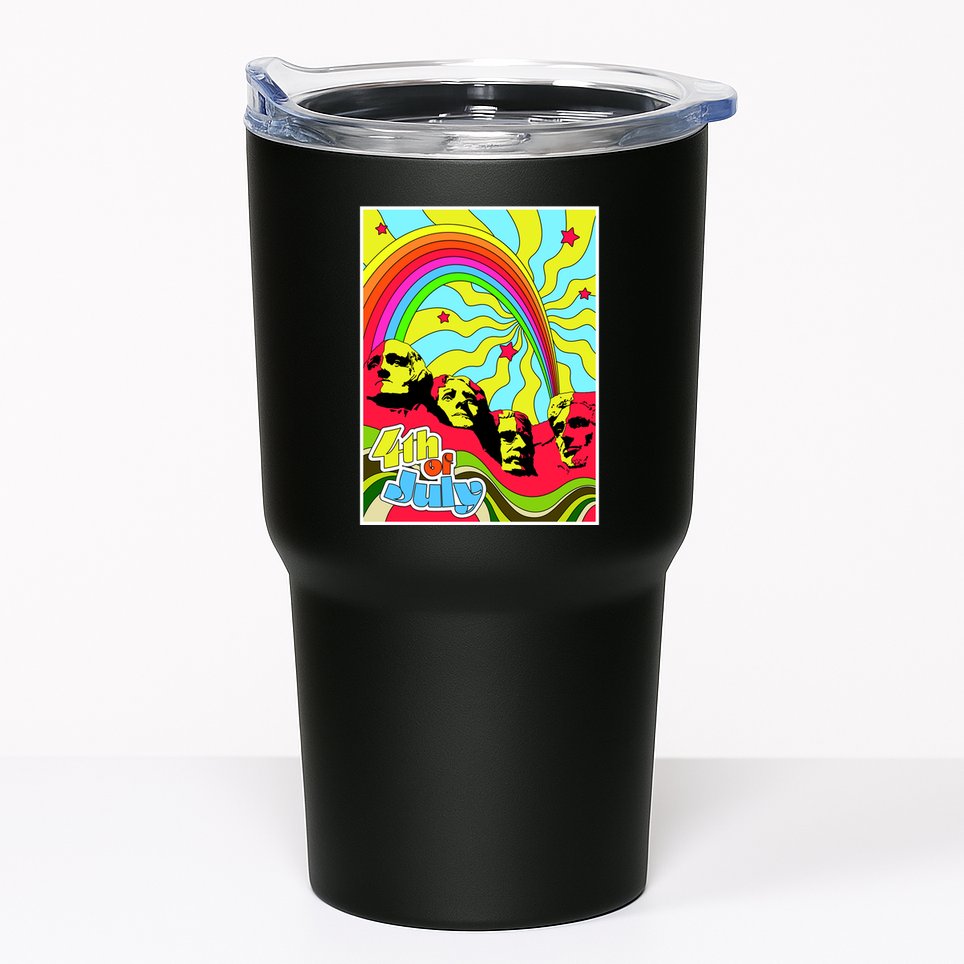 Mount Rushmore 4th of July Abstract Tumbler