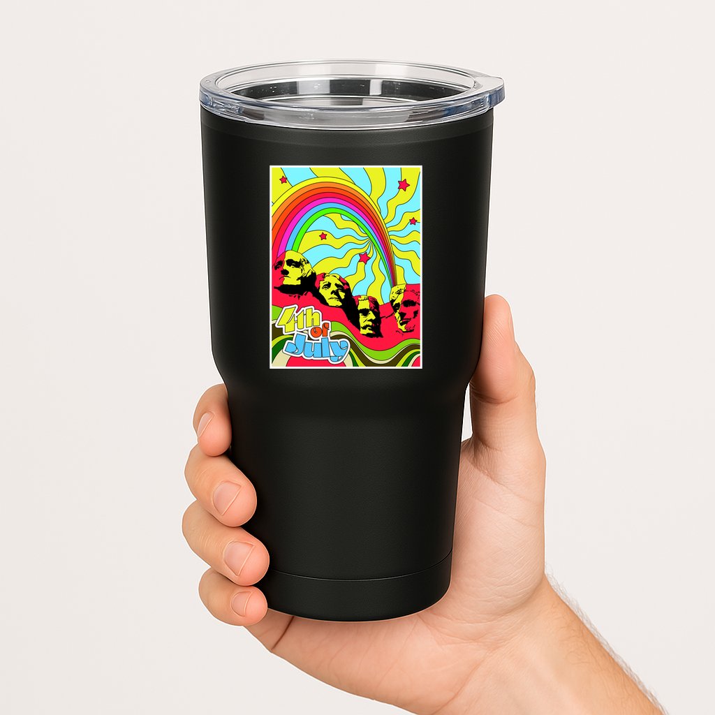Mount Rushmore 4th of July Abstract Tumbler