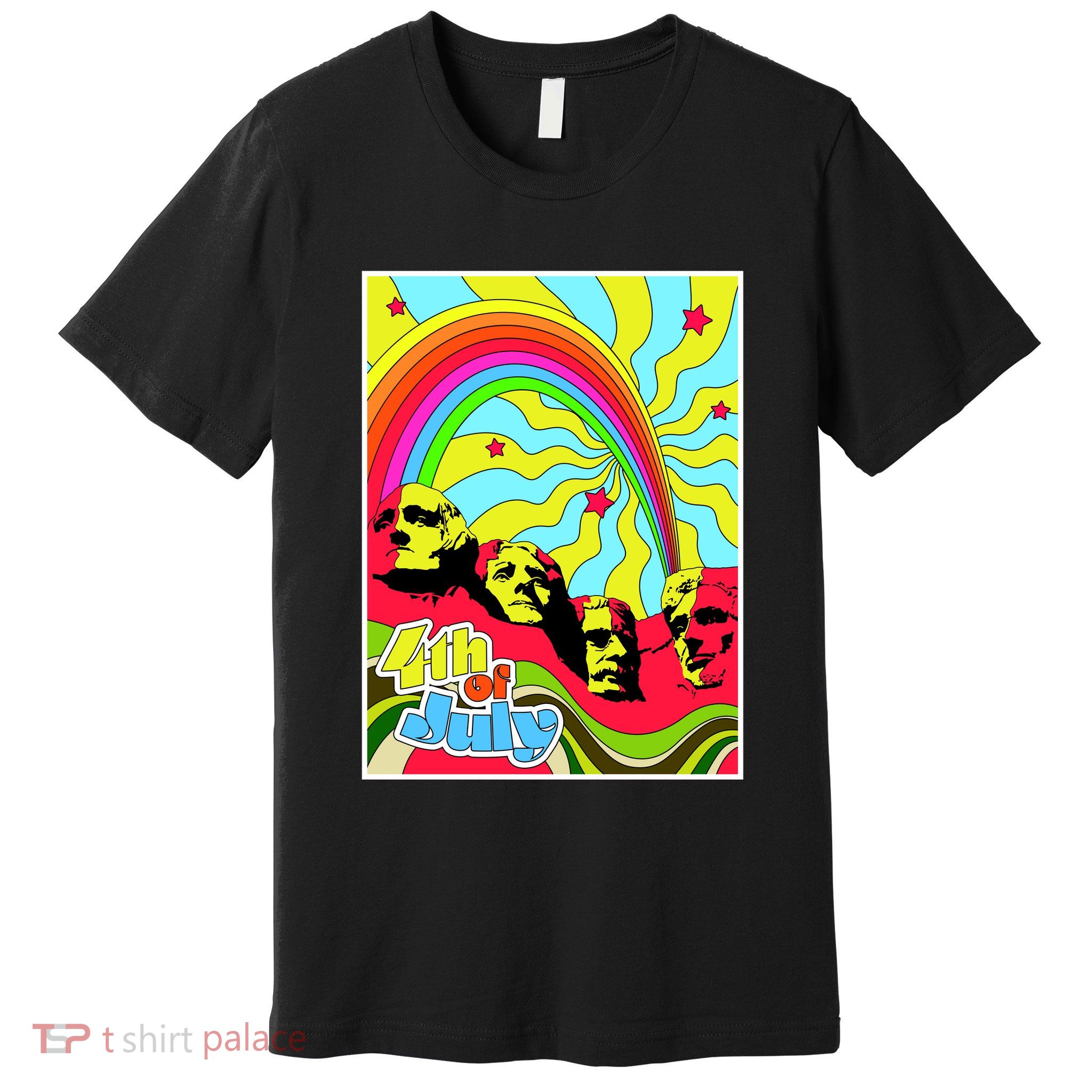 Mount Rushmore 4th of July Abstract Premium T-Shirt