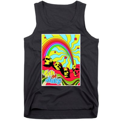 Mount Rushmore 4th of July Abstract Tank Top