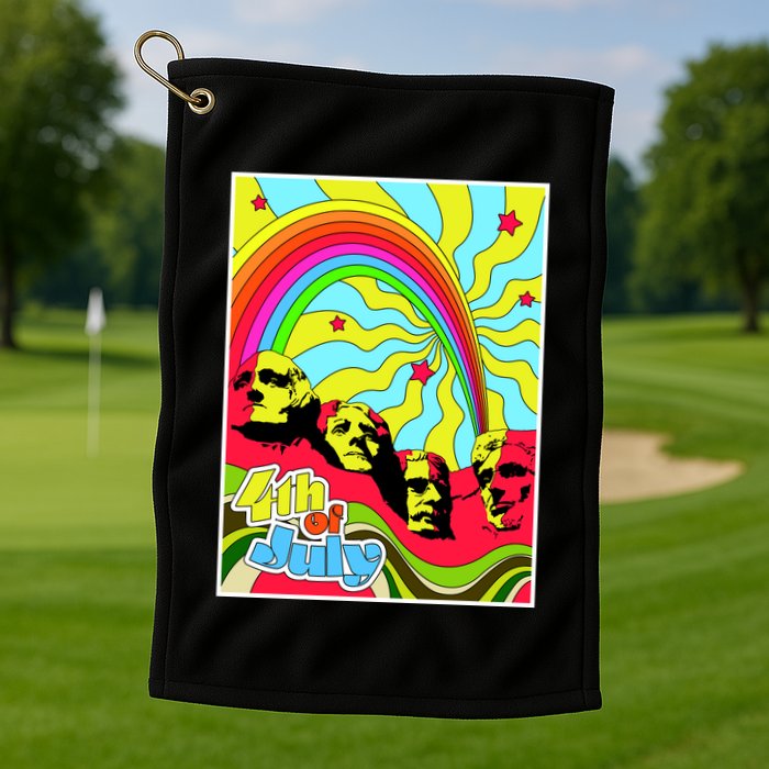 Mount Rushmore 4th of July Abstract Golf Towel
