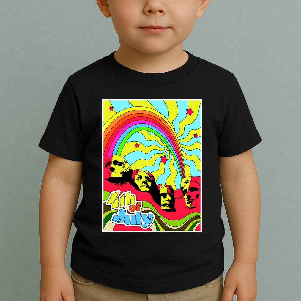 Mount Rushmore 4th of July Abstract Toddler T-Shirt