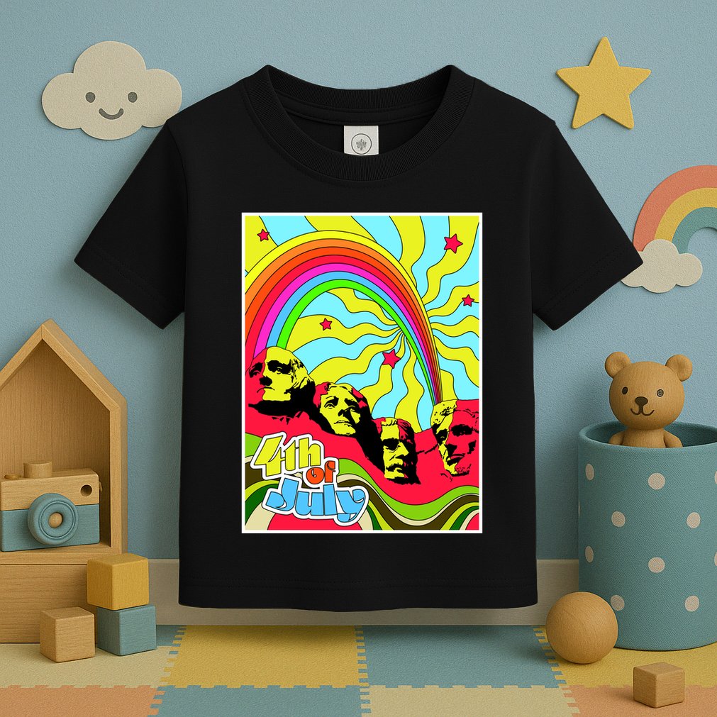 Mount Rushmore 4th of July Abstract Toddler T-Shirt