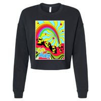 Mount Rushmore 4th of July Abstract Cropped Pullover Crew