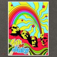 Mount Rushmore 4th of July Abstract Cotton Canvas Backpack