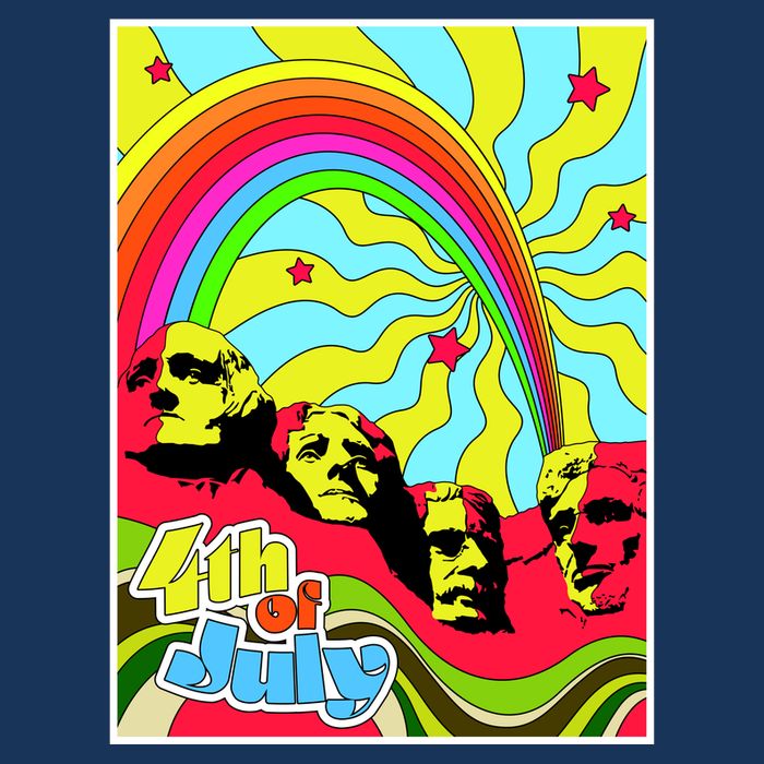 Mount Rushmore 4th of July Abstract Infant Baby Jersey Bodysuit