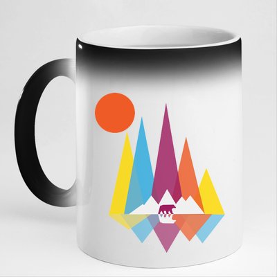 Mountain Bear 11oz Black Color Changing Mug