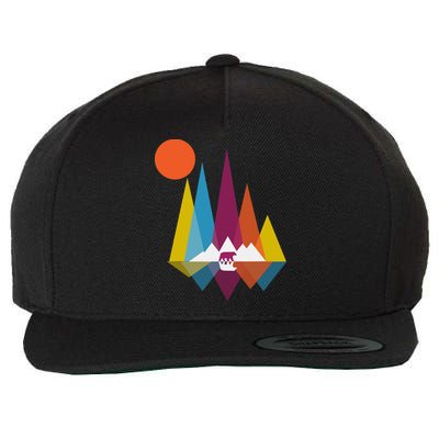 Mountain Bear Wool Snapback Cap