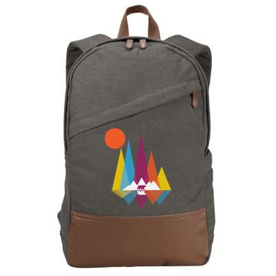 Mountain Bear Cotton Canvas Backpack