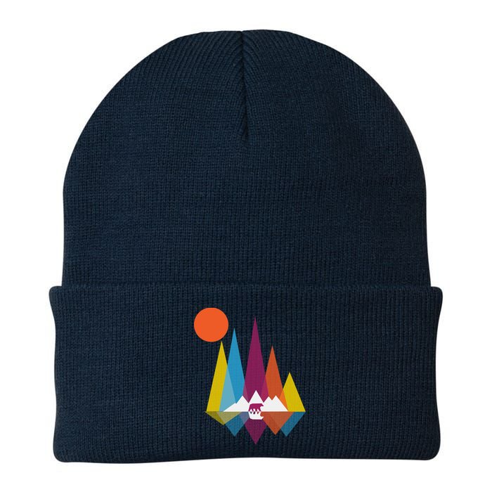 Mountain Bear Knit Cap Winter Beanie