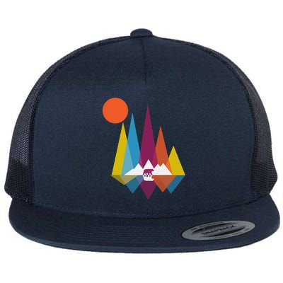 Mountain Bear Flat Bill Trucker Hat