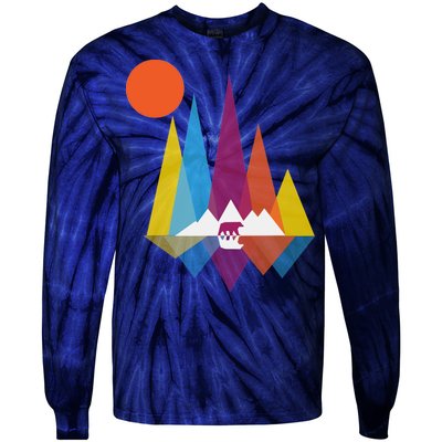 Mountain Bear Tie-Dye Long Sleeve Shirt