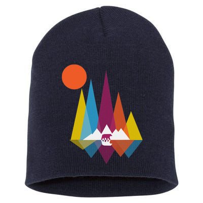 Mountain Bear Short Acrylic Beanie