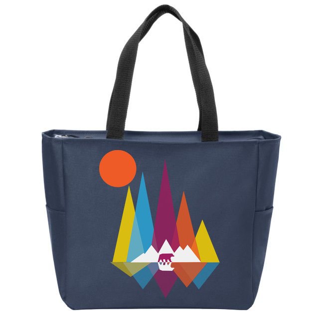 Mountain Bear Zip Tote Bag