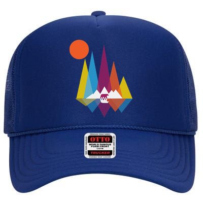 Mountain Bear High Crown Mesh Back Trucker Hat