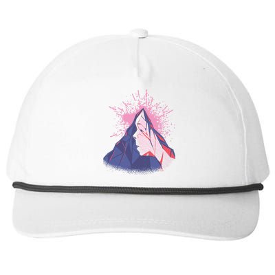 Mountain Face Snapback Five-Panel Rope Hat