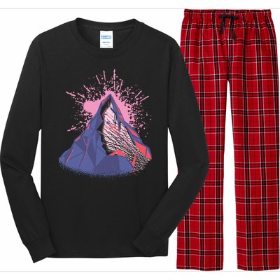 Mountain Face Long Sleeve Pajama Set