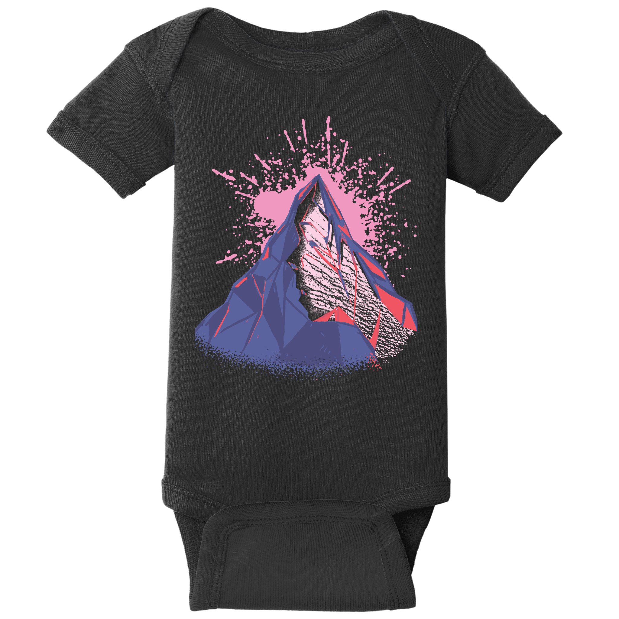 Mountain Face Baby Bodysuit