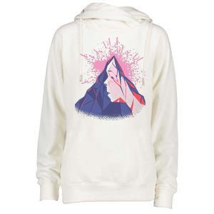 Mountain Face Womens Funnel Neck Pullover Hood