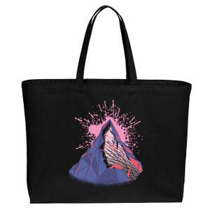 Mountain Face Cotton Canvas Jumbo Tote