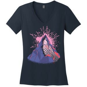 Mountain Face Women's V-Neck T-Shirt